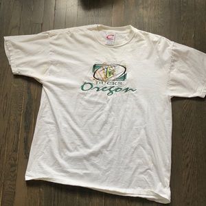 Oregon ducks all white t shirt